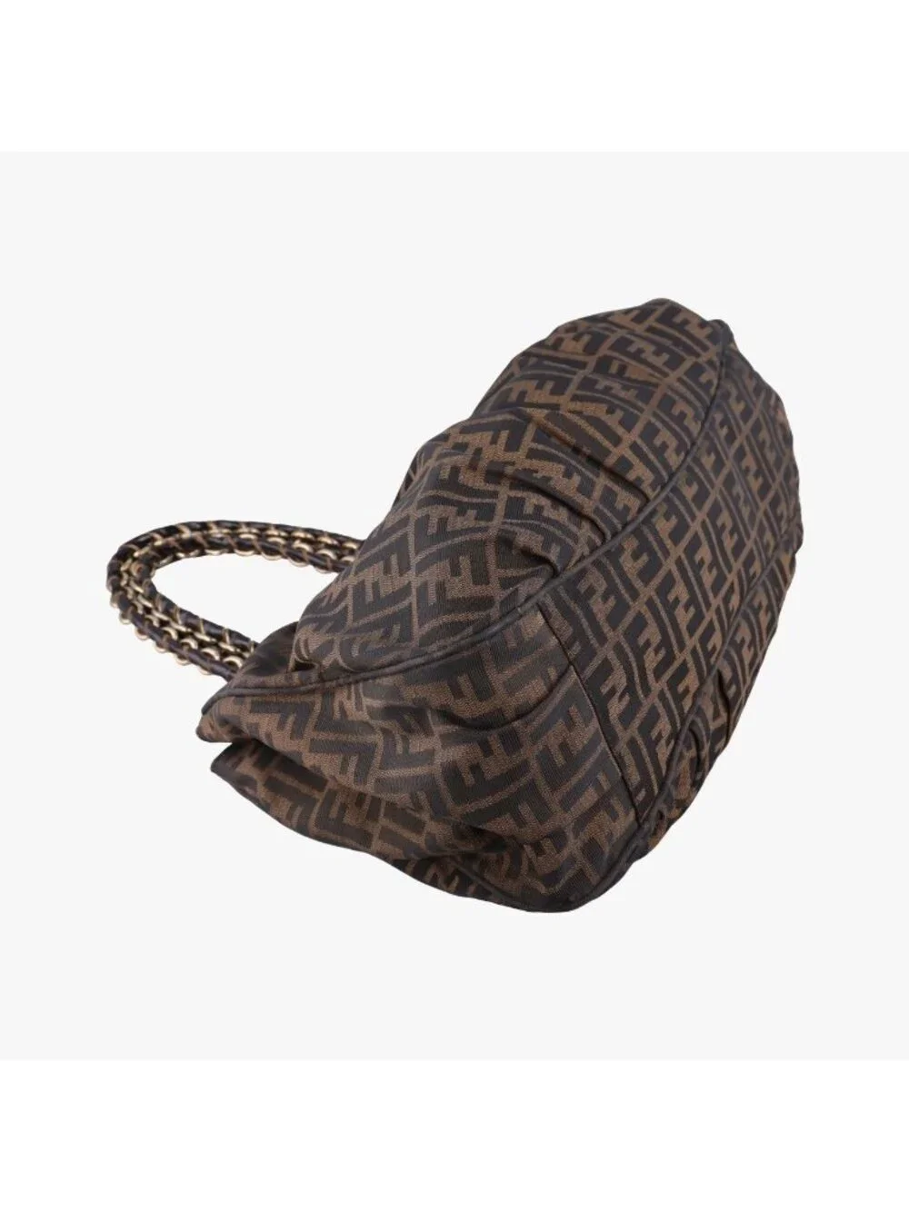 Fendi Mia Brown Canvas Shoulder